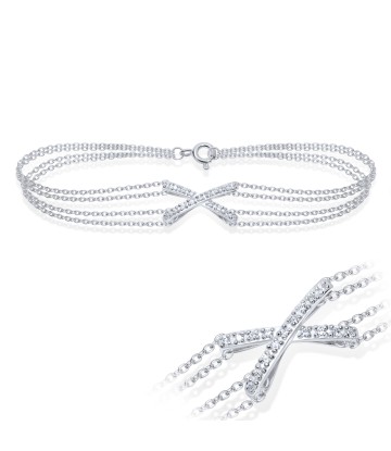 Cross Elegant Silver Bracelet BRS-593